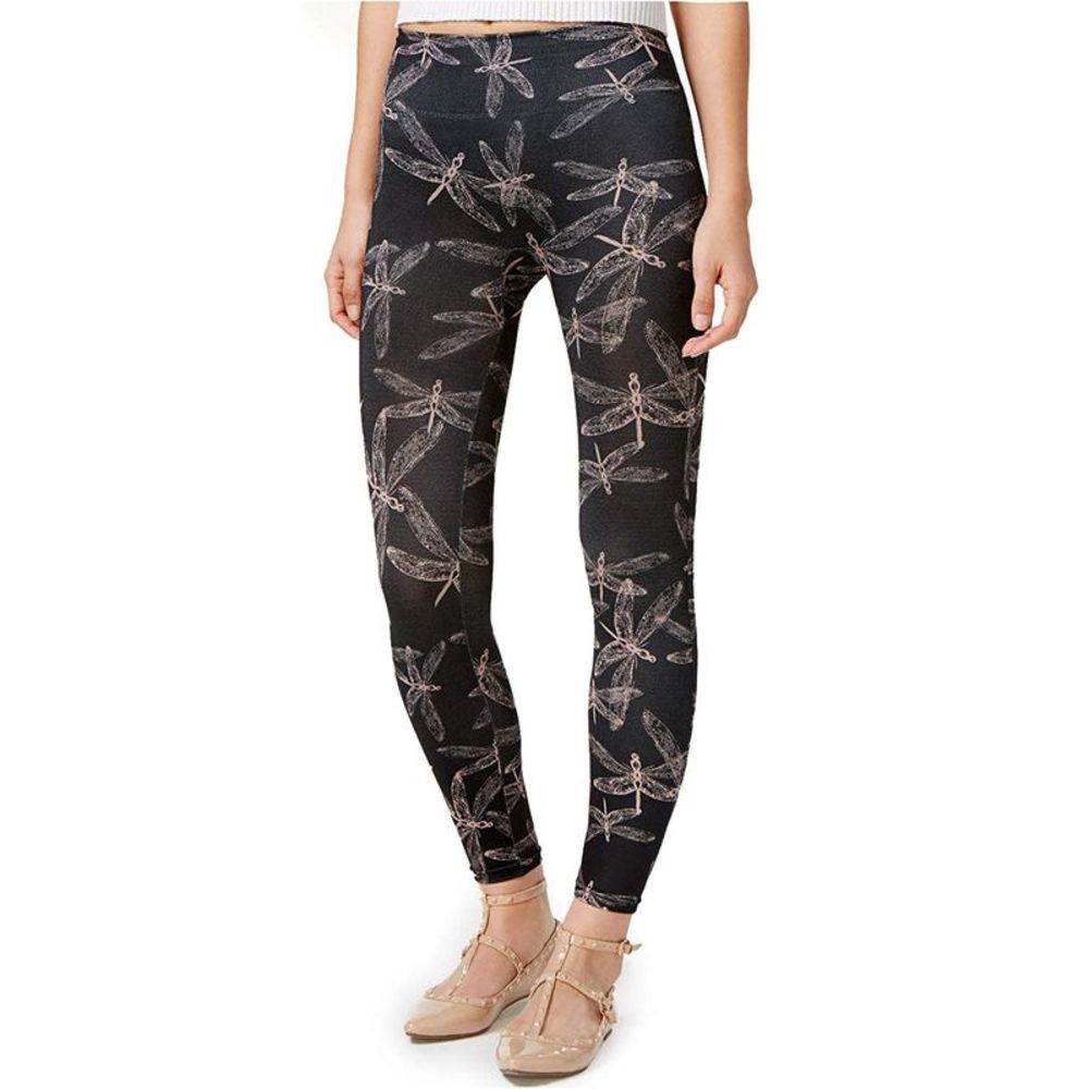 First Looks Womens Graphic Dragonfly Seamless Leggings Small/Medium